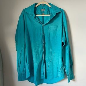 Aqua dress shirt